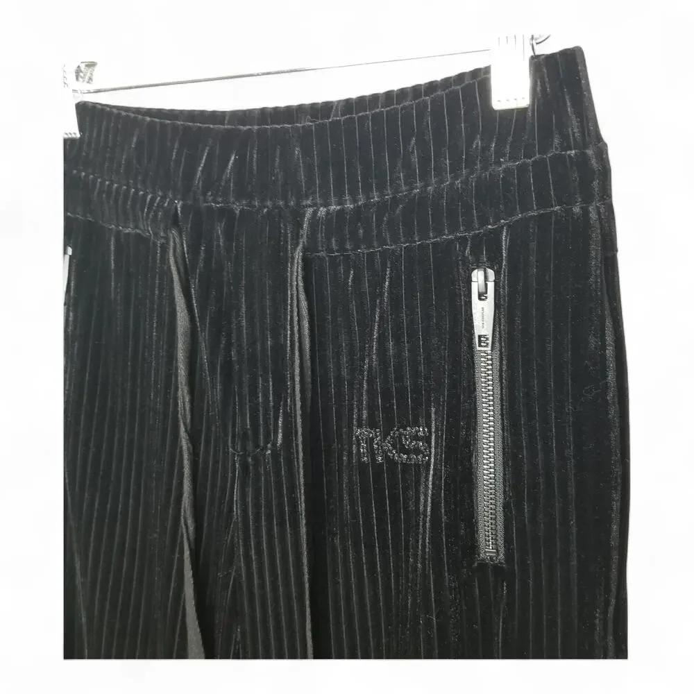 THE KOOPLES Sport Ribbed Velvet Drawstring Ankle Joggers - 29 (Kooples Size 3) - Picture 3 of 7